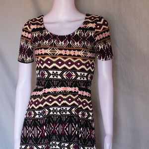 Colorful Tribal Print Dress